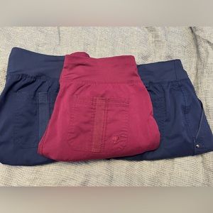3 pairs of M healing hands purple label Tori scrub pants